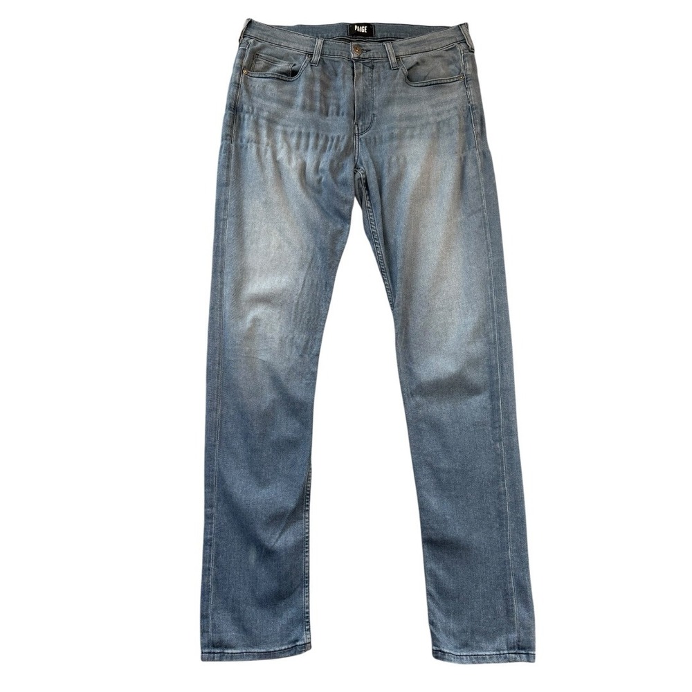 Paige Lennox Slim Fit Mens Jeans Messemer Blue Grey‎ W7232 Size 33 x 33.5
